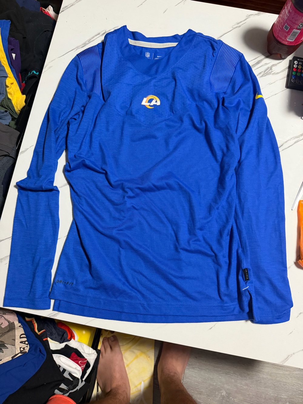 Nike Los Angeles Rams Royal Blue Long-Sleeve Performance Shirt